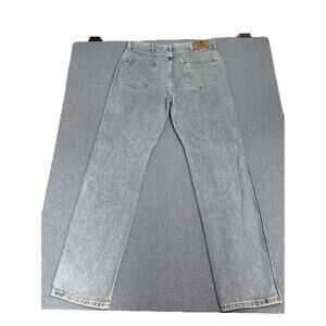 Vintage Wrangler distressed light wash mens jeans size 36 x 34 blue denim